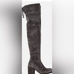 Stuart Weitzman Charcoal Over the Knee Boots